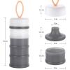 imageAccmor Baby Formula Dispenser On The Go Stackable Travel Formula Container NonSpill Milk Powder Baby Kids Snack Storage Container BPA Free 2 PacksGrey