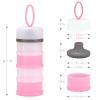 imageAccmor Baby Formula Dispenser On The Go Stackable Travel Formula Container NonSpill Milk Powder Baby Kids Snack Storage Container BPA Free 2 PacksLight Pink