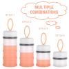 imageAccmor Baby Formula Dispenser On The Go Stackable Travel Formula Container NonSpill Milk Powder Baby Kids Snack Storage Container BPA Free 2 PacksPink