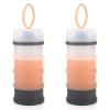 imageAccmor Baby Formula Dispenser On The Go Stackable Travel Formula Container NonSpill Milk Powder Baby Kids Snack Storage Container BPA Free 2 PacksPink  Grey