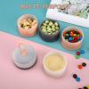imageAccmor Baby Formula Dispenser On The Go Stackable Travel Formula Container NonSpill Milk Powder Baby Kids Snack Storage Container BPA Free 2 PacksPink  Grey