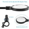 imageAccmor Bike Mirror Handlebar Mount Adjustable Rotatable Bicycle Rear View Glass Mirror Wide Angle Acrylic Convex Safety Mirror for Mountain Road Bike Bicycle