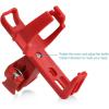 imageAccmor Bike Water Bottle Holders No Screws Universal Bike Cup Holder 360 Degree Rotatable Bike Water Bottle Cage Water Bottle Holders for Kids Bike Adult Bike RedRed