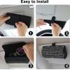 imageAccmor Bling Sunglasses Holder for Car Sun Visor Sparkling Auto Glasses Clip Case Eyeglasses Protective Box PU Leather Car Sunglass Storage Organizer for Truck SUV RV Black CrystalBling Black