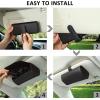 imageAccmor Bling Sunglasses Holder for Car Sun Visor Sparkling Auto Glasses Clip Case Eyeglasses Protective Box PU Leather Car Sunglass Storage Organizer for Truck SUV RV Black CrystalBlack  Black