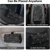 imageAccmor Bling Sunglasses Holder for Car Sun Visor Sparkling Auto Glasses Clip Case Eyeglasses Protective Box PU Leather Car Sunglass Storage Organizer for Truck SUV RV Black CrystalBling Black