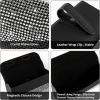 imageAccmor Bling Sunglasses Holder for Car Sun Visor Sparkling Auto Glasses Clip Case Eyeglasses Protective Box PU Leather Car Sunglass Storage Organizer for Truck SUV RV Black CrystalBling White