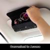 imageAccmor Bling Sunglasses Holder for Car Sun Visor Sparkling Auto Glasses Clip Case Eyeglasses Protective Box PU Leather Car Sunglass Storage Organizer for Truck SUV RV Black CrystalBling Black