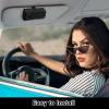 imageAccmor Bling Sunglasses Holder for Car Sun Visor Sparkling Auto Glasses Clip Case Eyeglasses Protective Box PU Leather Car Sunglass Storage Organizer for Truck SUV RV Black CrystalBling Black
