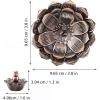 imageAccmor Brass Incense Holder Lotus Stick Incense Holder for StickCoilCone Incense with Ash CatcherRed Copper