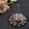 imageAccmor Brass Incense Holder Lotus Stick Incense Holder for StickCoilCone Incense with Ash CatcherRed Copper