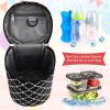 imageAccmor Breastmilk Cooler Bag Insulated Baby Bottle Cooler Tote Bags for Nursing Mom DaycareBlack Geometry