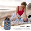 imageAccmor Breastmilk Cooler Bag Insulated Baby Bottle Cooler Tote Bags for Nursing Mom DaycareBlue Geometry
