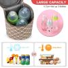 imageAccmor Breastmilk Cooler Bag Insulated Baby Bottle Cooler Tote Bags for Nursing Mom DaycareKhaki Geometry