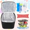 imageAccmor Breastmilk Cooler Bag with Ice Pack Baby Bottle Cooler Bags Insulated Bottle Cooler Tote Bags On The Go Fits 6 Large 9oz Bottles for Nursing Mom Daycare Travel BlackFits 4 Bottles Up to 8 Ounce