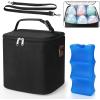 imageAccmor Breastmilk Cooler Bag with Ice Pack Baby Bottle Cooler Bags Insulated Bottle Cooler Tote Bags On The Go Fits 6 Large 9oz Bottles for Nursing Mom Daycare Travel BlackFits 6 Bottles Up to 9 Ounce