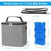 imageAccmor Breastmilk Cooler Bag with Ice Pack Baby Bottle Cooler Bags Insulated Bottle Cooler Tote Bags On The Go Fits 6 Large 9oz Bottles for Nursing Mom Daycare Travel BlackFits 6 Bottles Up to 9 Ounce