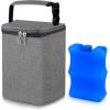 imageAccmor Breastmilk Cooler Bag with Ice Pack Baby Bottle Cooler Bags Insulated Bottle Cooler Tote Bags On The Go Fits 6 Large 9oz Bottles for Nursing Mom Daycare Travel BlackFits 4 Bottles Up to 8 Ounce