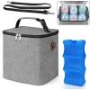 imageAccmor Breastmilk Cooler Bag with Ice Pack Baby Bottle Cooler Bags Insulated Bottle Cooler Tote Bags On The Go Fits 6 Large 9oz Bottles for Nursing Mom Daycare Travel BlackFits 6 Bottles Up to 9 Ounce