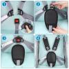 imageAccmor Car Seat Straps Shoulder Pads Suit for Baby Kids Car Seat Strap Covers Hip SupportCar Seat Strap Pads Soft Seat Belt Covers for All Car Seats Pushchair StrollerBlack