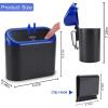 imageAccmor Car Trash Can with Lid Mini Auto Dustbin Garbage Organizer Holder 2 Packs Automotive Storage Container Bin with 60 Pcs Bags for Vehicle Home OfficeBlackBlue Lid  BlackBlue Lid