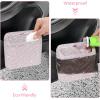 imageAccmor Car Trash Can with Lid Mini Auto Dustbin Garbage Organizer Holder 2 Packs Automotive Storage Container Bin with 60 Pcs Bags for Vehicle Home OfficeLight PinkWhite Rhinestone
