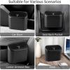 imageAccmor Car Trash Can with Lid Mini Auto Dustbin Garbage Organizer Holder 2 Packs Automotive Storage Container Bin with 60 Pcs Bags for Vehicle Home OfficeCarbon Fibre