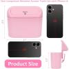 imageAccmor Car Trash Can with Lid Mini Auto Dustbin Garbage Organizer Holder 2 Packs Automotive Storage Container Bin with 60 Pcs Bags for Vehicle Home OfficePink  Pink