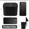 imageAccmor Car Trash Can with Lid Mini Auto Dustbin Garbage Organizer Holder 2 Packs Automotive Storage Container Bin with 60 Pcs Bags for Vehicle Home Office1 Black