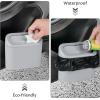 imageAccmor Car Trash Can with Lid Mini Auto Dustbin Garbage Organizer Holder 2 Packs Automotive Storage Container Bin with 60 Pcs Bags for Vehicle Home OfficeBlack  Grey