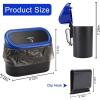 imageAccmor Car Trash Can with Lid Mini Auto Dustbin Garbage Organizer Holder 2 Packs Automotive Storage Container Bin with 60 Pcs Bags for Vehicle Home OfficeBlackBlue Lid