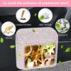 imageAccmor Car Trash Can with Lid Mini Auto Dustbin Garbage Organizer Holder 2 Packs Automotive Storage Container Bin with 60 Pcs Bags for Vehicle Home OfficeLight PinkWhite Rhinestone