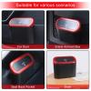 imageAccmor Car Trash Can with Lid Mini Auto Dustbin Garbage Organizer Holder 2 Packs Automotive Storage Container Bin with 60 Pcs Bags for Vehicle Home OfficeBlack  BlackRed Lid