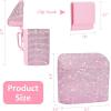 imageAccmor Car Trash Can with Lid Mini Auto Dustbin Garbage Organizer Holder 2 Packs Automotive Storage Container Bin with 60 Pcs Bags for Vehicle Home OfficeLight PinkLight Pink Rhinestone