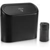 imageAccmor Car Trash Can with Lid Mini Auto Dustbin Garbage Organizer Holder 2 Packs Automotive Storage Container Bin with 60 Pcs Bags for Vehicle Home Office1 Black