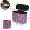 imageAccmor Car Trash Can with Lid Mini Auto Dustbin Garbage Organizer Holder 2 Packs Automotive Storage Container Bin with 60 Pcs Bags for Vehicle Home OfficeBlackPink Rhinestone