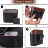 imageAccmor Car Trash Can with Lid Mini Auto Dustbin Garbage Organizer Holder 2 Packs Automotive Storage Container Bin with 60 Pcs Bags for Vehicle Home OfficeBlackBrown Lid