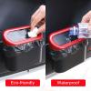 imageAccmor Car Trash Can with Lid Mini Auto Dustbin Garbage Organizer Holder 2 Packs Automotive Storage Container Bin with 60 Pcs Bags for Vehicle Home OfficeBlack  BlackRed Lid