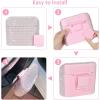 imageAccmor Car Trash Can with Lid Mini Auto Dustbin Garbage Organizer Holder 2 Packs Automotive Storage Container Bin with 60 Pcs Bags for Vehicle Home OfficeLight PinkWhite Rhinestone