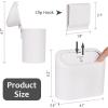 imageAccmor Car Trash Can with Lid Mini Auto Dustbin Garbage Organizer Holder 2 Packs Automotive Storage Container Bin with 60 Pcs Bags for Vehicle Home OfficeWhite
