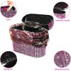 imageAccmor Car Trash Can with Lid Mini Auto Dustbin Garbage Organizer Holder 2 Packs Automotive Storage Container Bin with 60 Pcs Bags for Vehicle Home OfficeBlackPink Rhinestone