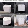 imageAccmor Car Trash Can with Lid Mini Auto Dustbin Garbage Organizer Holder 2 Packs Automotive Storage Container Bin with 60 Pcs Bags for Vehicle Home OfficeWhite