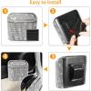 imageAccmor Car Trash Can with Lid Mini Auto Dustbin Garbage Organizer Holder 2 Packs Automotive Storage Container Bin with 60 Pcs Bags for Vehicle Home OfficeBlackWhite Rhinestone