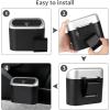 imageAccmor Car Trash Can with Lid Mini Auto Dustbin Garbage Organizer Holder 2 Packs Automotive Storage Container Bin with 60 Pcs Bags for Vehicle Home OfficeBlackSilver Lid  BlackSilver Lid