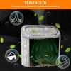 imageAccmor Car Trash Can with Lid Mini Auto Dustbin Garbage Organizer Holder 2 Packs Automotive Storage Container Bin with 60 Pcs Bags for Vehicle Home OfficeBlackWhite Rhinestone