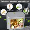 imageAccmor Car Trash Can with Lid Mini Auto Dustbin Garbage Organizer Holder 2 Packs Automotive Storage Container Bin with 60 Pcs Bags for Vehicle Home OfficeBlack  Grey