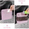imageAccmor Car Trash Can with Lid Mini Auto Dustbin Garbage Organizer Holder 2 Packs Automotive Storage Container Bin with 60 Pcs Bags for Vehicle Home OfficeLight PinkLight Pink Rhinestone