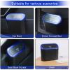 imageAccmor Car Trash Can with Lid Mini Auto Dustbin Garbage Organizer Holder 2 Packs Automotive Storage Container Bin with 60 Pcs Bags for Vehicle Home OfficeBlackBlue Lid  BlackBlue Lid