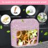 imageAccmor Car Trash Can with Lid Mini Auto Dustbin Garbage Organizer Holder 2 Packs Automotive Storage Container Bin with 60 Pcs Bags for Vehicle Home OfficeLight PinkLight Pink Rhinestone