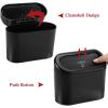 imageAccmor Car Trash Can with Lid Mini Auto Dustbin Garbage Organizer Holder 2 Packs Automotive Storage Container Bin with 60 Pcs Bags for Vehicle Home OfficeBlack  BlackRed Lid